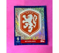 TOPPS UEFA EURO 2024 - STICKER BADGE OLANDA - BLU - PARALLELA - NED 1