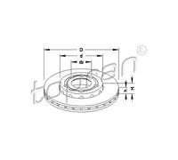 TOPRAN 2x Disco Freni Anteriore Ø239 MM Ventilato per VW Polo 9N_ 1.2 12V 1.4