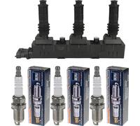 Topran Bobina Accensione + 3x Beru Candela per Opel Corsa C F08 F68 1.0