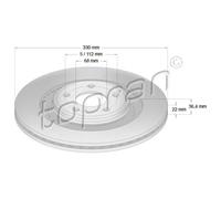 TOPRAN Dischi-Freno Ø330 MM Ventilato per Audi A4 Avant 8K5 B8 8W5 B9