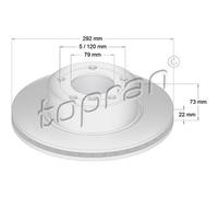 TOPRAN Dischi Freno Anteriore Ø292 MM Ventilato per BMW 1er E81 E87 3er E90 E88