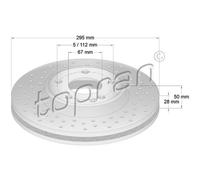 TOPRAN Dischi Freno Anteriore Ø295mm per Mercedes-Benz Classe B