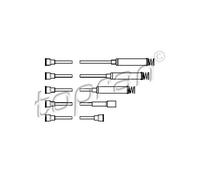 TOPRAN Kit Cavi Accensione per Opel Vectra A 1.8 S 2.0i Vauxhall Cavalier Mk III