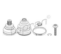 TOPRAN Kit Giunto Della Trasmissione Anteriore Sinistra Per Audi A6 Avant 4F5 C6