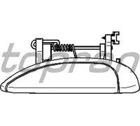 TOPRAN Maniglia porta 700 558 anteriore Sx posteriore Sx