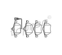 TOPRAN Pastiglie Freno Bremsbelegsatz Frontale per VW Golf IV Audi A3 di Tt