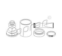 TOPRAN Soffietto Semiasse Anteriore Destro per Opel Vivaro Scatola 207 497