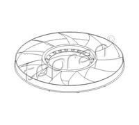 TOPRAN Ventola Motore Per Audi A4 Avant 8ED B7 8E5 B6 8EC 8E2 VW