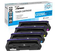 TOPRINT 4 Colori Cartucce Toner Compatibili Cartucce di Stampa SP C252 C262 C252HA C262HA ad Alta Capacità 6500 Pagine per Nero e 6000 Pagine per CMY Ricoh SP C252DN C252SF C262Dnw C262SFNW