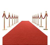 TOPROUD Tappeto Rosso Extra Spesso 450 GSM per Feste ed Eventi, 90 × 305 cm, Tappeto Antiscivolo con Retro in Gomma per Matrimoni, Proposte & Decorazioni stile Oscar di Hollywood (Rosso, 3×10 piedi)