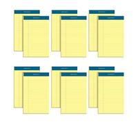 TOPS 5 x 8 blocchetti legali, confezione da 12, marca Docket, a righe strette, carta gialla, 50 fogli per blocco, realizzati negli Stati Uniti (63350)
