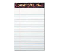 Tops Docket Gold Jr. Pastiglie legali bianche a righe legali (TOP63910) 13,5 x 20,5 cm