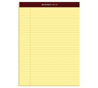 tops Docket Gold writing tablet, 8 - 1/2 x 11 - 3/10,2 cm, perforato, Canary, Legal/Wide Rule, 50 fogli per blocco, 6 per Pack (99707)