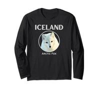 Tops, Magliette e Accessori della Natura Islandese Arctic Fox Islanda Maglia a Manica