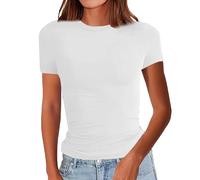 Tops Maniche Corte in Saldo Tops Verde Militare in Saldo Camicie Donna Lino Cotone Blusa Elegante Curvy Rossa Camicia Blu Scuro Viscosa Maglia Black Stone Cherry T Shirts Magliette Palestra Giallo