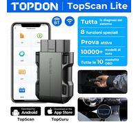 Topscan Lite Lettore OBD2 Bluetooth 5.0 Sistema Completo 60+ Marche Auto OBD