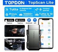 Topscan Lite OBD2 Scanner Bluetooth Guida Riparazione Auto VIN Android iOS