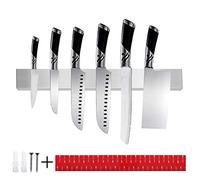 TOPSEAS Magnetica per Coltelli,40cm Portacoltelli Magnetico in Acciaio Inox,calamita con Adesivo 3M VHB,Barra portautensili,Utensili,per Bistecca/Cuoco/Coltelli da Cucina