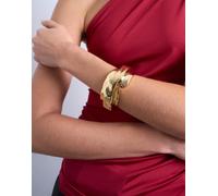 Topshop - Brena - Bracciale rigido dorato asimmetrico-Oro One Size