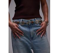 Topshop - Brittany - Cintura in corda con dischi in metallo misti-Multicolore M/L