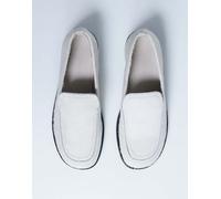 Topshop - Corrie - Mocassini bassi in vera pelle effetto cavallino color bianco sporco 38