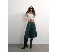Topshop culotte in pelle sintetica verde 38