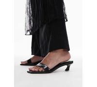Topshop - Inga - Sandali con tacco medio a punta squadrata neri-Nero 39