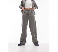 Topshop - Jeans grigi anni '90 a vita bassa-Grigio W26 L30