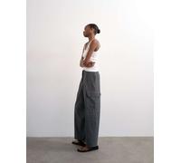 Topshop - Pantaloni cargo sartoriali antracite-Grigio 40