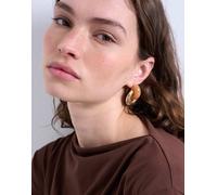 Topshop - Poppi - Orecchini effetto batacchio color oro con pietra semipreziosa One Size
