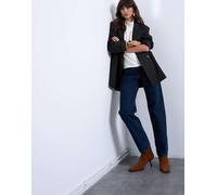 Topshop - Runway - Jeans dritti a vita medio alta blu navy W28