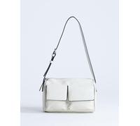 Topshop - Safia - Borsa da spalla con tasca frontale bianco sporco One Size