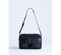 Topshop - Safia - Borsa da spalla nera con tasca frontale-Nero One Size