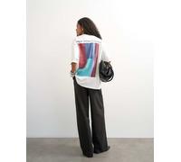 Topshop T-shirt grafica 'New York Edition' in ecru-Bianco M