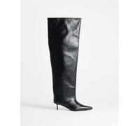 Topshop Tilly stivale sopra il ginocchio super ampio con tacco kitten nero 39