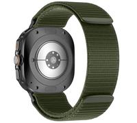 TOPsic Cinturino per Samsung Galaxy Watch Ultra 47mm, Nylon Morbido e Delicato, Rilascio Rapido, Verde Militare, 140mm - 240mm