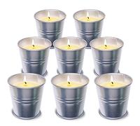 Topsics Set di 8 candele alla citronella per esterni, in cera di soia naturale con profumo di citronella, 70,9 g, candele alla citronella, per giardino, patio, picnic, campeggio (8 Pcs)