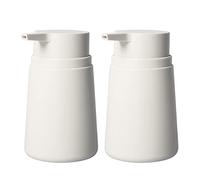 Topsky dispenser di sapone con pompa di plastica, 311,8 antiruggine, pompa per cucina e bagno, ideale per lozioni, olio essenziale, saponi liquidi, confezione da 2 (bianco)
