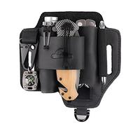 Topstache Fodero multiuso in pelle, organizer per cintura EDC per lavoro e uso quotidiano, guaina in pelle, organizer tascabile per torcia elettrica e multiutensile, regali per uomini, guaina in pelle