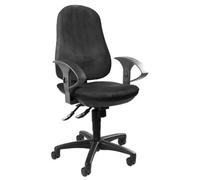 Topstar Ergo Sydney - Sedia girevole da ufficio, in microfibra, colore: Nero