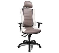 Topstar HE30PS033X Head Point Rs Sedia Girevole con Poggiatesta, Grigia-Bianca