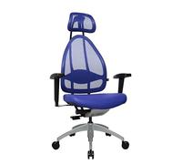 Topstar J170TS18 Open Art 10 Sedia Girevole per Ufficio, Braccioli Regolabili in Altezza, Rivestimento in Poliuretano Blu