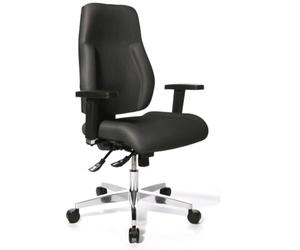 Topstar PI99GBD3 - Sedia girevole da ufficio P91 con braccioli AL.G3, rivestimento grigio