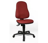 Topstar Point 60 Sedia Girevole per Ufficio, Rivestimento in Tessuto Bordeaux Red
