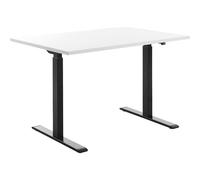 Topstar Scrivania regolabile in altezza E-Table legno 120x80 nero/bianco