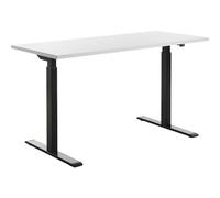 Topstar | Scrivania | regolabile in altezza elettrica | diritta | larghezza 1400 x 600 mm | bianco/nero