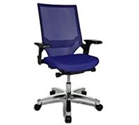 Topstar, Sedia girevole con braccioli ad altezza regolabile, Blu (blau), Taglia unica