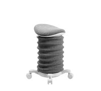 TOPSTAR Sitness 4D con ruote, certificato AGR, sgabello dinamico papiro, nero, ergonomico, regolabile in altezza, rafforza la schiena, allevia i dischi intervertebrali