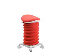 TOPSTAR Sitness 4D con ruote, certificato AGR, sgabello dinamico Papyrus - rosso corallo, sgabello da ufficio ergonomico - regolabile in altezza - rafforza la schiena - allevia i dischi