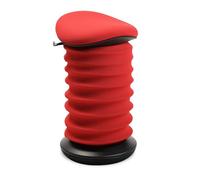 TOPSTAR Sitness 4D - Sgabello dinamico, certificato AGR, nero, rosso corallo, altezza regolabile, rinforza la schiena, allevia i dischi intervertebrali